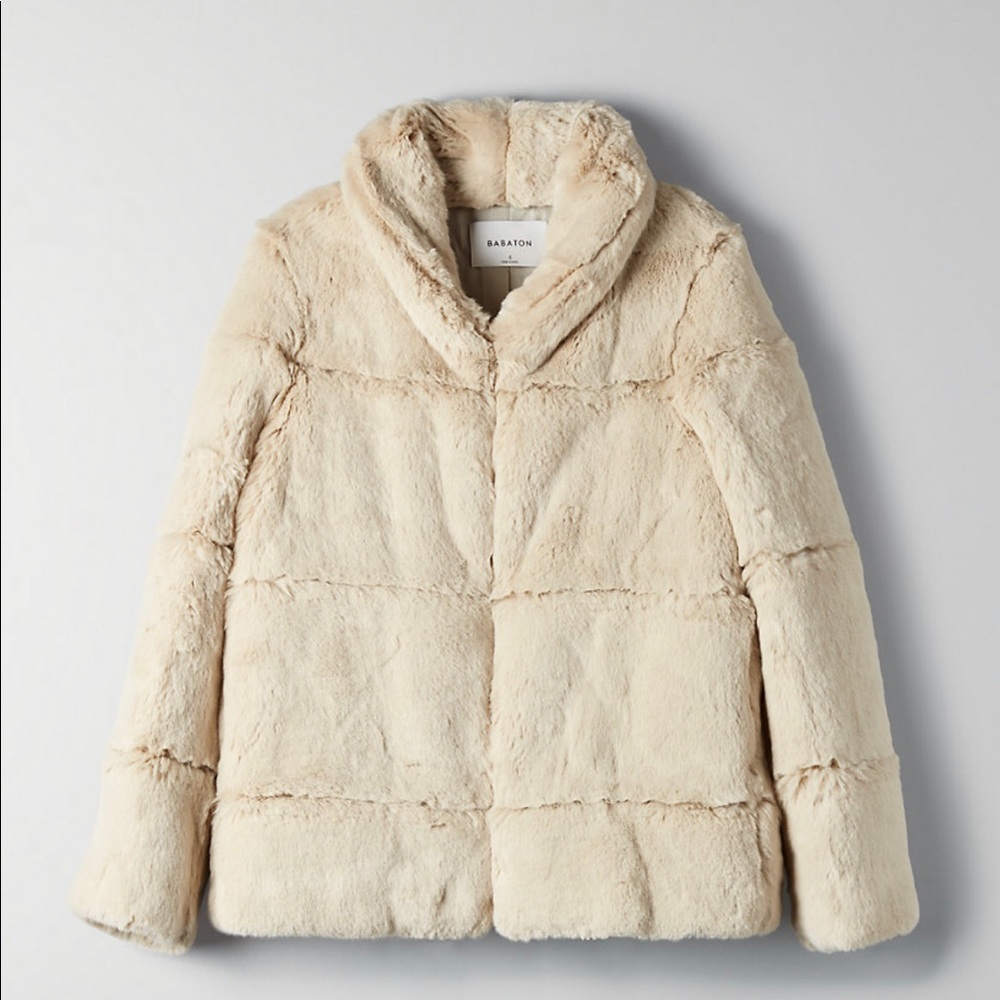 NWT Babaton Aritzia Faux Fur Jacket